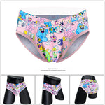 2 Pack Men's Playful Cartoon No-Tag Comfortable and Breathable Briefs