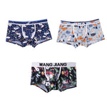 3 Pack Men's Ice Silk Trunks with Separated Pouch Design