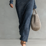 Tracy | Slim-fit Hooded Knitted Maxi Dress