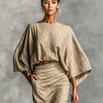 Selene | Soft Batwing Top and Maxi Skirt Two-Piece Set