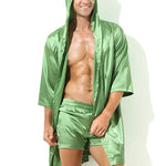 Couple Soft Tie Thin Bathrobe Pajamas