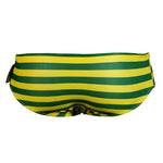 Mens Surfing Striped Swimming Briefs