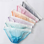 3 Pack Men's Sensual Silk-Like Loose Gradient Color Bikini