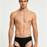 2 Pack Men's Bamboo Fiber Athletic Thong with Contour U-Pouch & Soft Stretch Fit