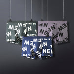 3Pcs Mens Printed U Convex Pouch Boxer Briefs