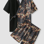 Printed Kimono Pajamas For Men