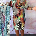 MARI™ - Colorful V-Neck Dress