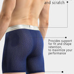 2 Pack Mesh Ice Silk Moisture Wicking Sport Boxer Underwear