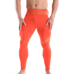 Mens Nylon Mid Waist Sports Tights