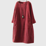 Grace | Relaxed Corduroy Midi Dress