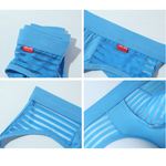 Men's Striped Breathable Support Underwear with Separate Pouch