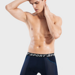 2 Pack Men's Sports Anti-friction Mesh Boxer Briefs