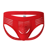Men's Striped Breathable Support Underwear with Separate Pouch