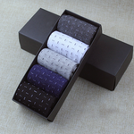 5 Pack Men's Simple Textured Crew Socks