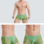 Sexy Panelled Mesh Trunks For Men