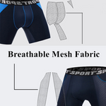 2 Pack Men's Sports Anti-friction Mesh Boxer Briefs