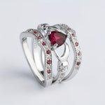 Heart Claddagh Ring Set