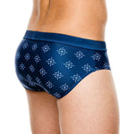 Men Geometry Drawstring Bikini Swim Briefs