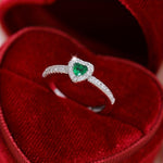Heart Halo Crystal Promise Ring