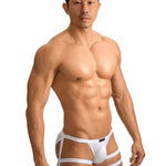 2 Pack Men's Low-Rise Strap Bikini with Support Pouch – Sexy Leg Strap