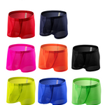 Men's Big Pouch U-convex Breathable Mesh Trunks