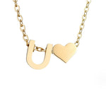 Personalized Gold Initial Heart Necklace