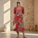 Sofia - Vibrant Midi Dress