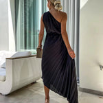 Lavinia | Elegant Floral One-Shoulder Maxi Dress