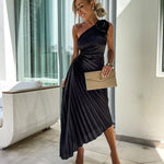 Lavinia | Elegant Floral One-Shoulder Maxi Dress