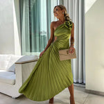 Lavinia | Elegant Floral One-Shoulder Maxi Dress