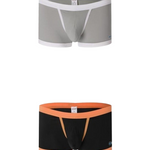2 Pack Men's Separated Ball Pouch Trunks With Fly