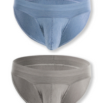 2 Pack Ball Support Pouch Ribbed Men's Bikini Underwear