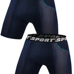 2 Pack Men's Sports Anti-friction Mesh Boxer Briefs