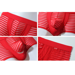 Men's Striped Breathable Support Underwear with Separate Pouch