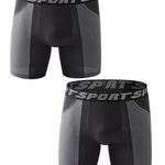 2 Pack Men's Sports Anti-friction Mesh Boxer Briefs