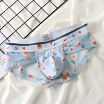 4 Pack Men’s Flower Print Pouch Silky Touch Briefs