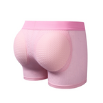 Sponge Cushion Mesh Buttock Boxer Briefs