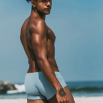 2 Pack Men's Sexy Short Legs Trunks With Large Pouch