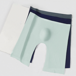 3 Pack Men's Breathable Seamless Mid-Length Boxer Briefs