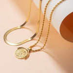 Golden Radiance Necklace Layered Set