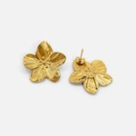 Chic Gold Floral Earrings