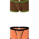 2 Pack Men's Separated Ball Pouch Trunks With Fly