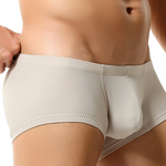 2 Pack Men's Sexy Short Legs Trunks With Large Pouch