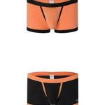 2 Pack Men's Separated Ball Pouch Trunks With Fly