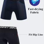 2 Pack Men's Sports Anti-friction Mesh Boxer Briefs