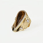 Iconic Teardrop Halo Ring