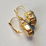 Vintage Blue Glass Earrings