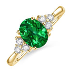 Vintage Emerald Oval Statement Ring