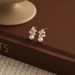 Fresh Water Pearl Blossom Cluster Drop Studs