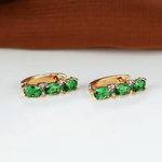 Verdant Emerald Trio Earrings